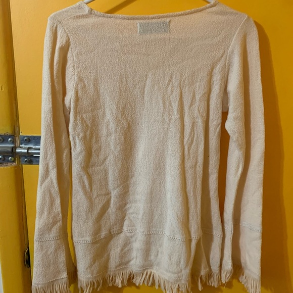 Pure cotton fringed hippie sweater/shirt size medium - Picture 3 of 4